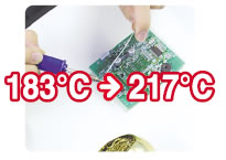 In general, the melting point of lead-free solder is 20ºC to 45ºC higher than conventional eutectic