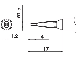T12-1603 Shape-Long reach chisel