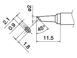 T12-BCM2 Shape-2BC Bevel with indent