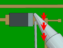 Soldering chip parts