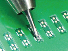 Soldering tiny chip parts such as 0603
